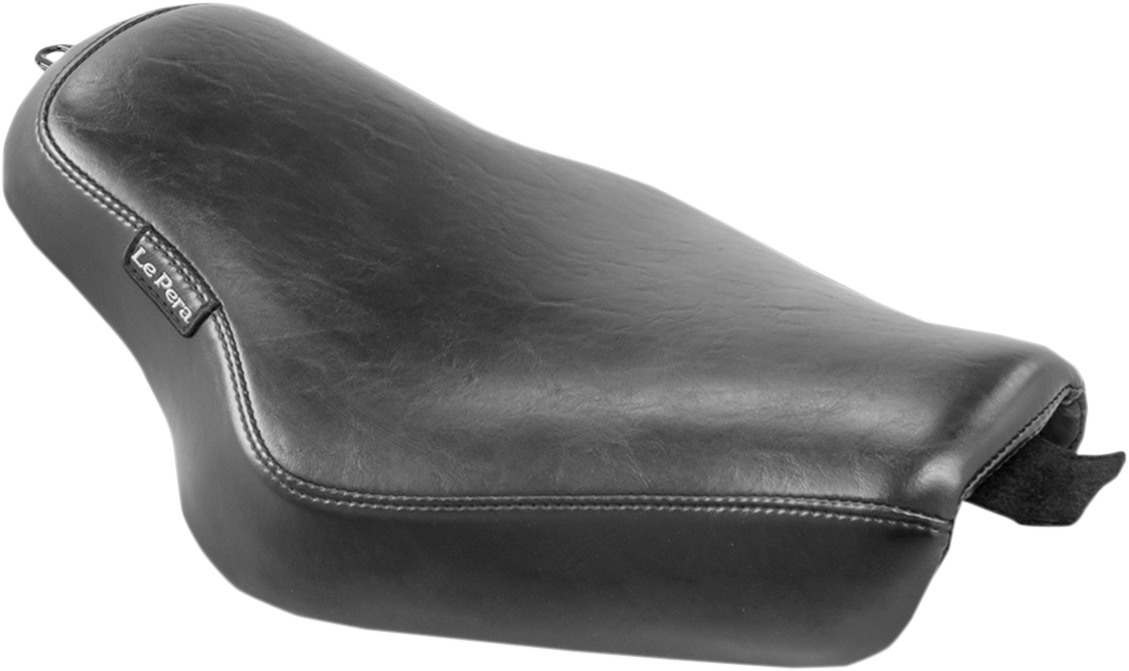 Streaker Smooth Vinyl Solo Seat - Black - For 04-20 Harley XL - Click Image to Close