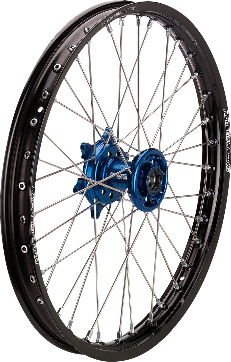 SX-1 Black Blue 1.60x21 Complete Front Wheel - For 09-22 Yamaha WR250/450 YZ125/250 YZ250F/450F - Click Image to Close