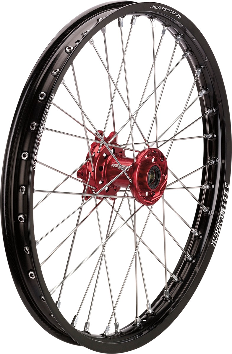 SX-1 Black Red 1.60x21 Complete Front Wheel - For 14-22 Honda CRF250 CRF450 - Click Image to Close