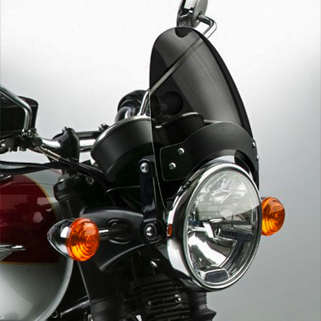 Flyscreen Windshield Dark Smoke w/Black Mounts - Click Image to Close