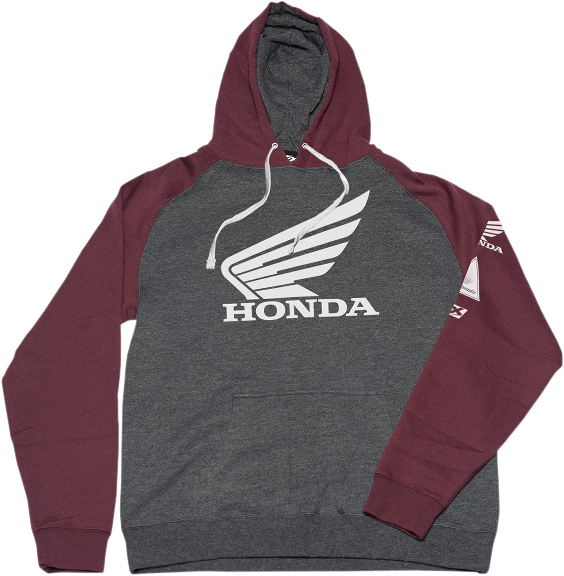 Men's Honda Wing Hoody - Honda Wing Hoody Charbur 2Xl - Click Image to Close