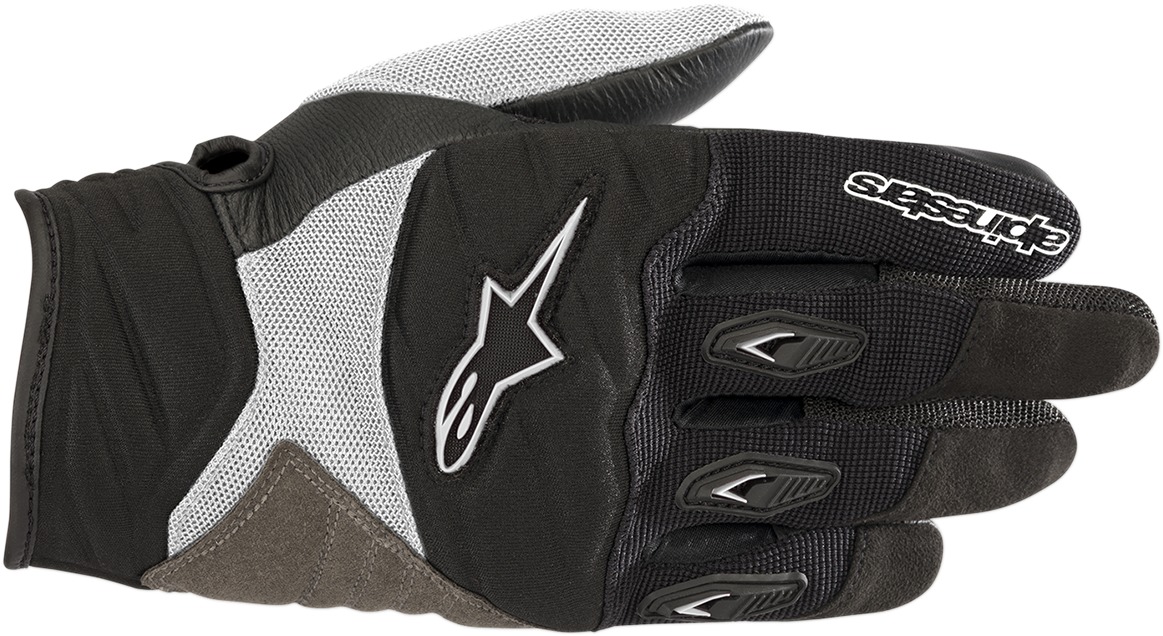 Women's Shore Street Riding Gloves Black/White Large - Click Image to Close