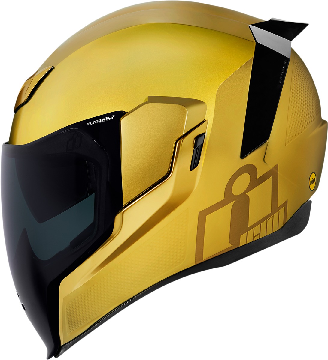 Gold Airflite Jewel MIPS Motorcycle Helmet - Medium - Meets ECE 22.05 and DOT FMVSS-218 Standards - Click Image to Close
