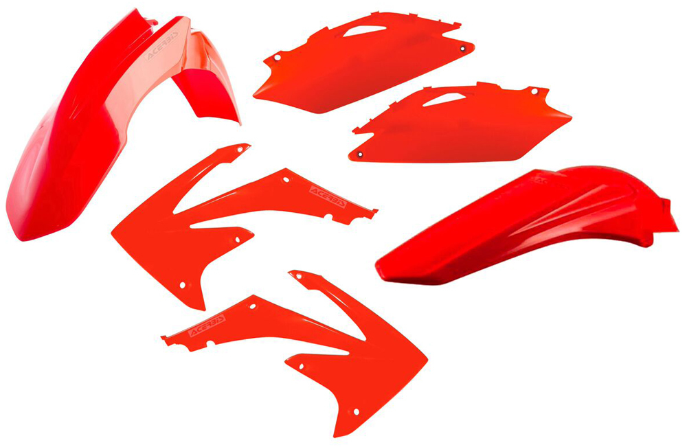 Red Plastic Kit - For 09-12 Honda CRF450R 10-13 CRF250R - Click Image to Close