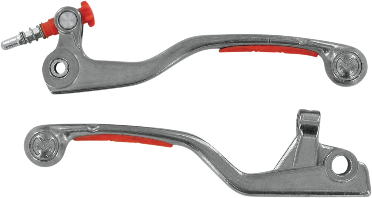 Natural & Orange Competition Brake & Clutch Lever Set - For 04-12 KTM 65 SX 85 SX - Click Image to Close