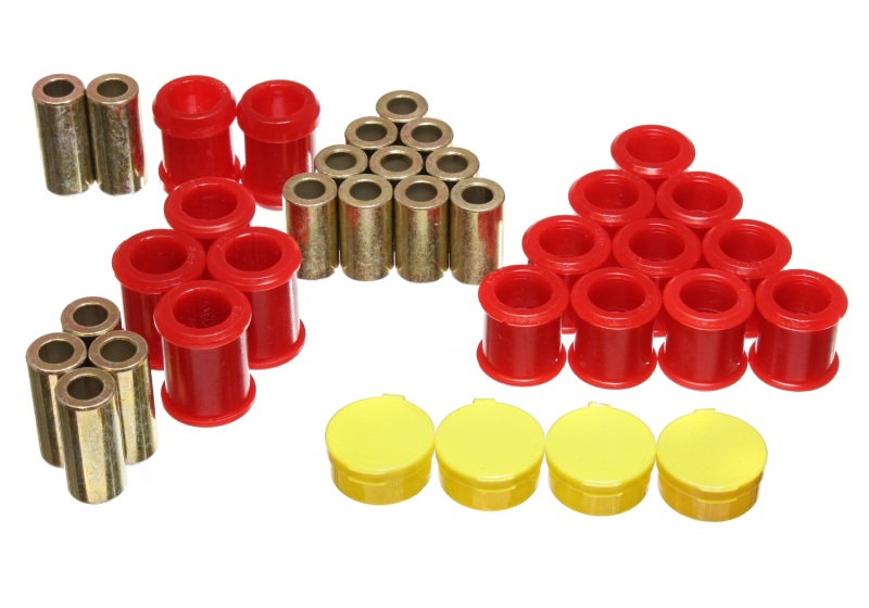 Red Rear Control Arm Bushing Set (Must reuse existing out - For 95-98 Nissan 240SX (S14) - Click Image to Close