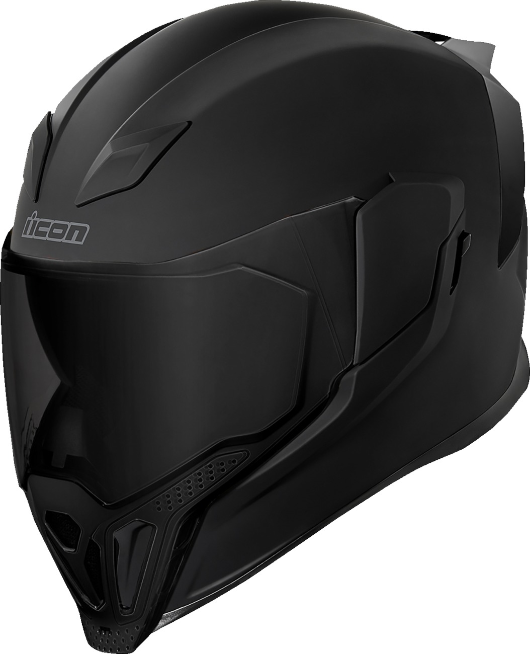 ICON Airflite Dark Helmet XL Matte Black - Full-face helmet with Dark graphic - Click Image to Close