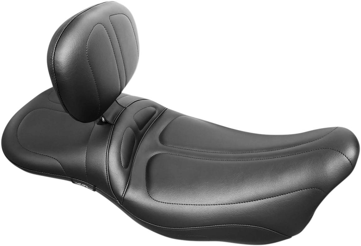 Maverick DLT Daddy Long Legs Stitched 2-Up Seat w/Backrest - FLH FLT - Click Image to Close