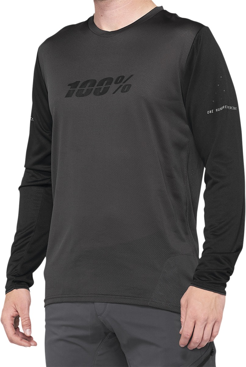 Men's Ridecamp Long Sleeve Jersey - Ridecamp Ls Jsy Blkcha Md - Click Image to Close