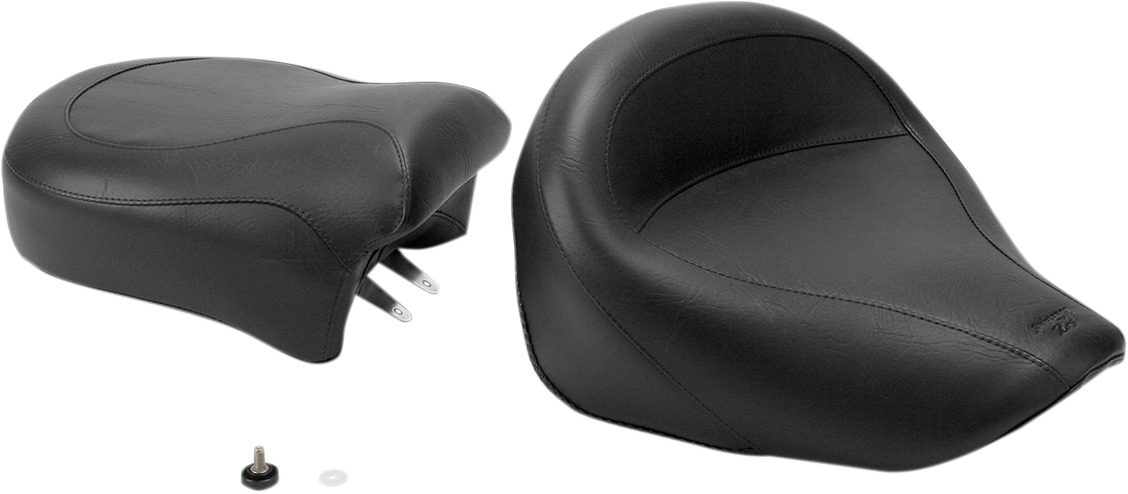 Touring Smooth Vinyl 2-Up Seat - Black - For 97-04 Suzuki VZ800 Marauder - Click Image to Close