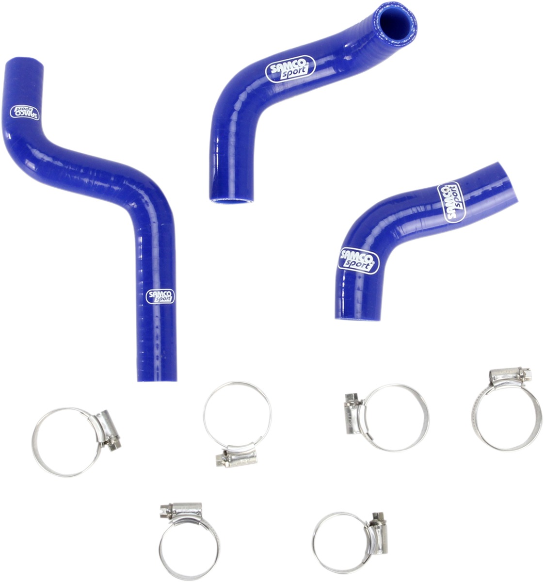 Blue Race Radiator Hose Kit w/Clamps - For 14-21 Kawasaki KX100 KX85 - Click Image to Close