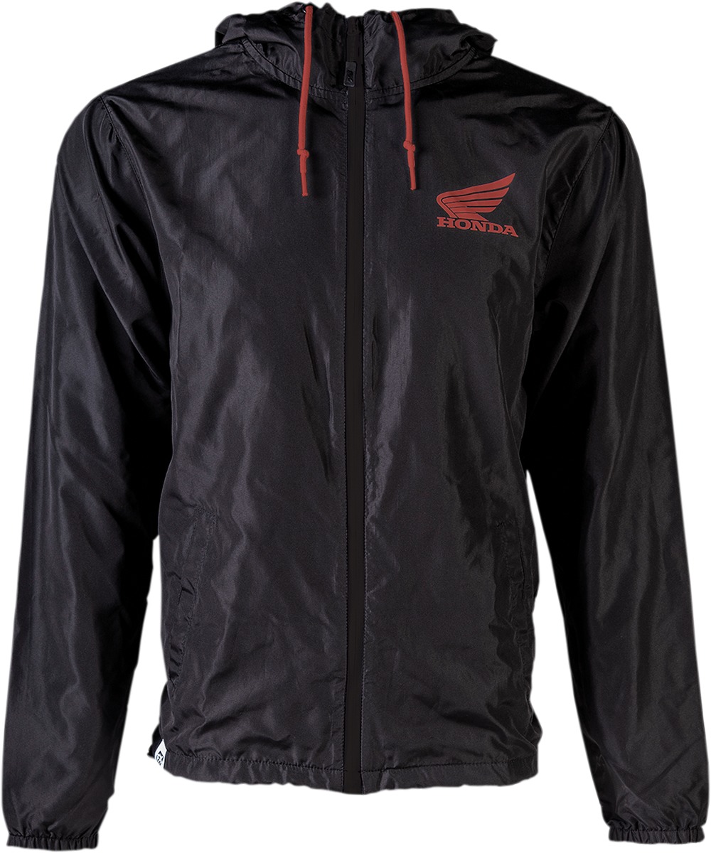 Men's Honda Windbreaker - Honda Windbrkr Jkt Blk Lg - Click Image to Close