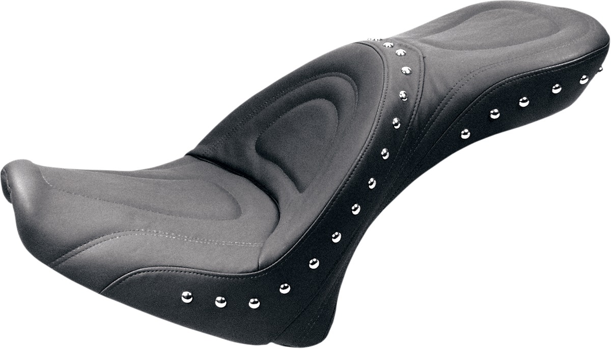 Explorer Special Studded 2-Up Seat Black Gel - For 00-06 Harley Softail - Click Image to Close