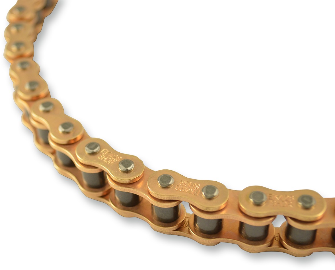 428X132 SHDR Supersport Chain Gold - For 77-09 BN125 RM100 RM125 - Click Image to Close