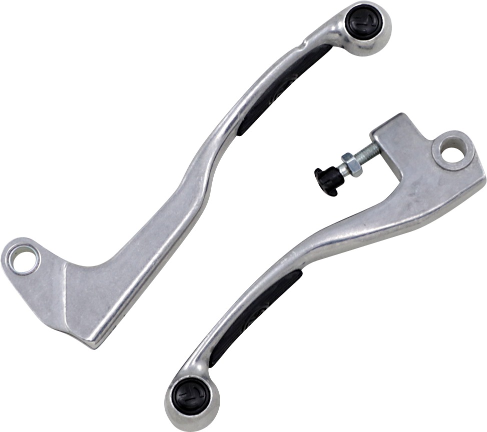 Natural & Black Competition Brake & Clutch Lever Set - For 93-07 Kawasaki KDX KLX KX - Click Image to Close