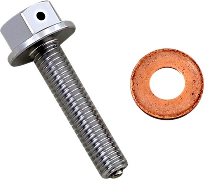 Magnetic Drain Plug w/ Washer - M8x1.25 x 33mm Long - Click Image to Close