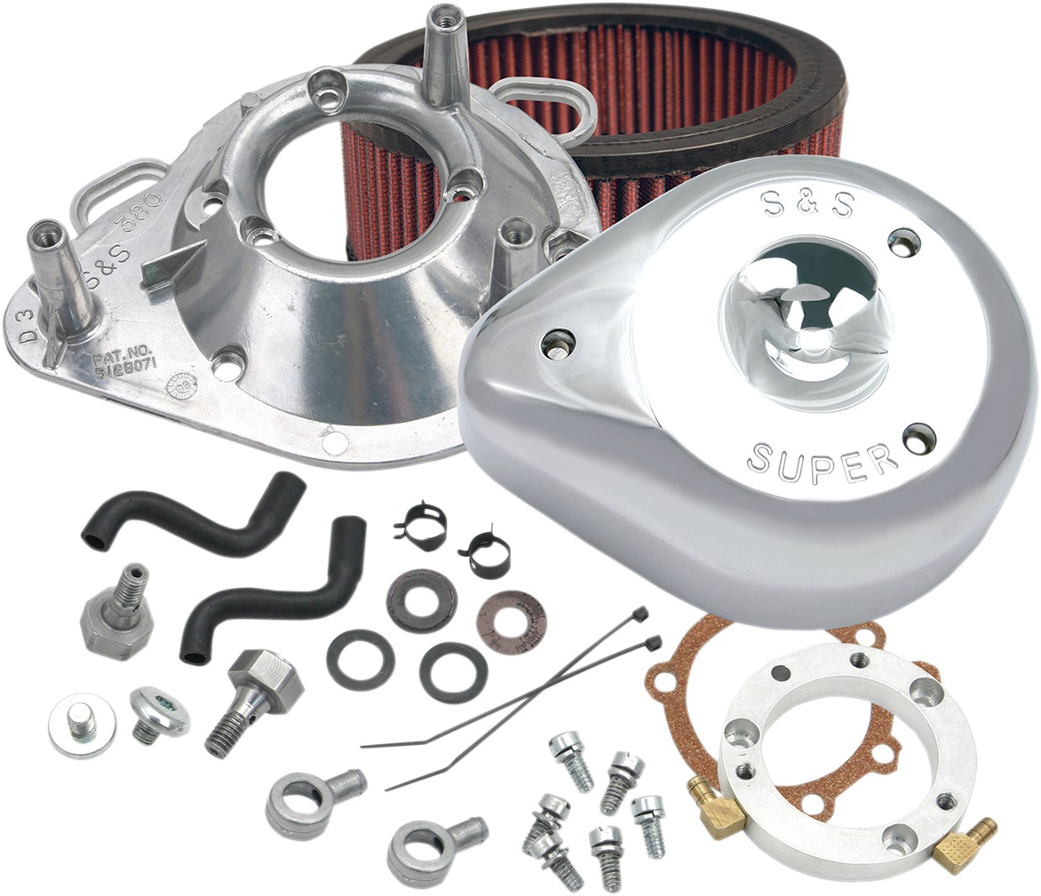 Stock Fuel System Air Cleaner Kits - Teardrop Air Cleaner Kit Chr - Click Image to Close