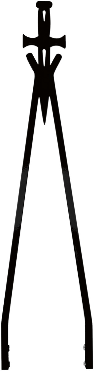 Black Daggertude Square Narrow 30" Sissy Bar - Click Image to Close