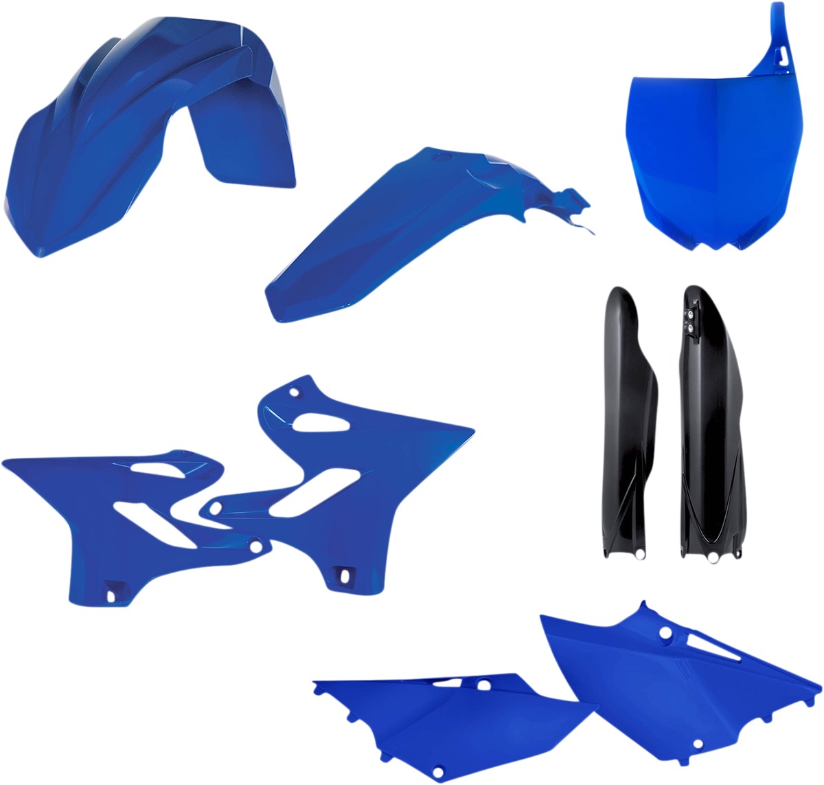 Full Plastic Kit - Blue/Black Original 2021 - Fits Many Yamaha YZ125/250/X - Click Image to Close