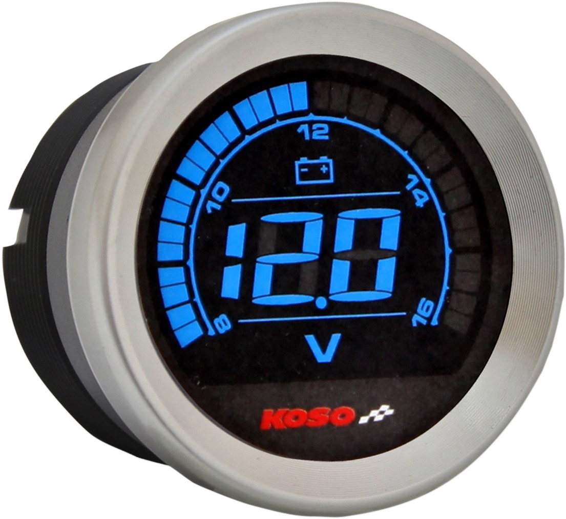 Silver HD-02 Series Gauge - Hd-02 2" Volt Meter, Silver - Click Image to Close