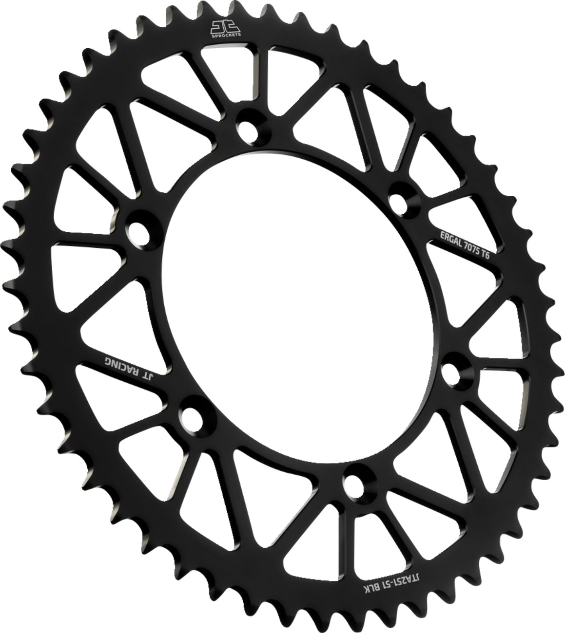 Black Aluminum Rear Sprocket - 51 Teeth 520 Pitch - Click Image to Close