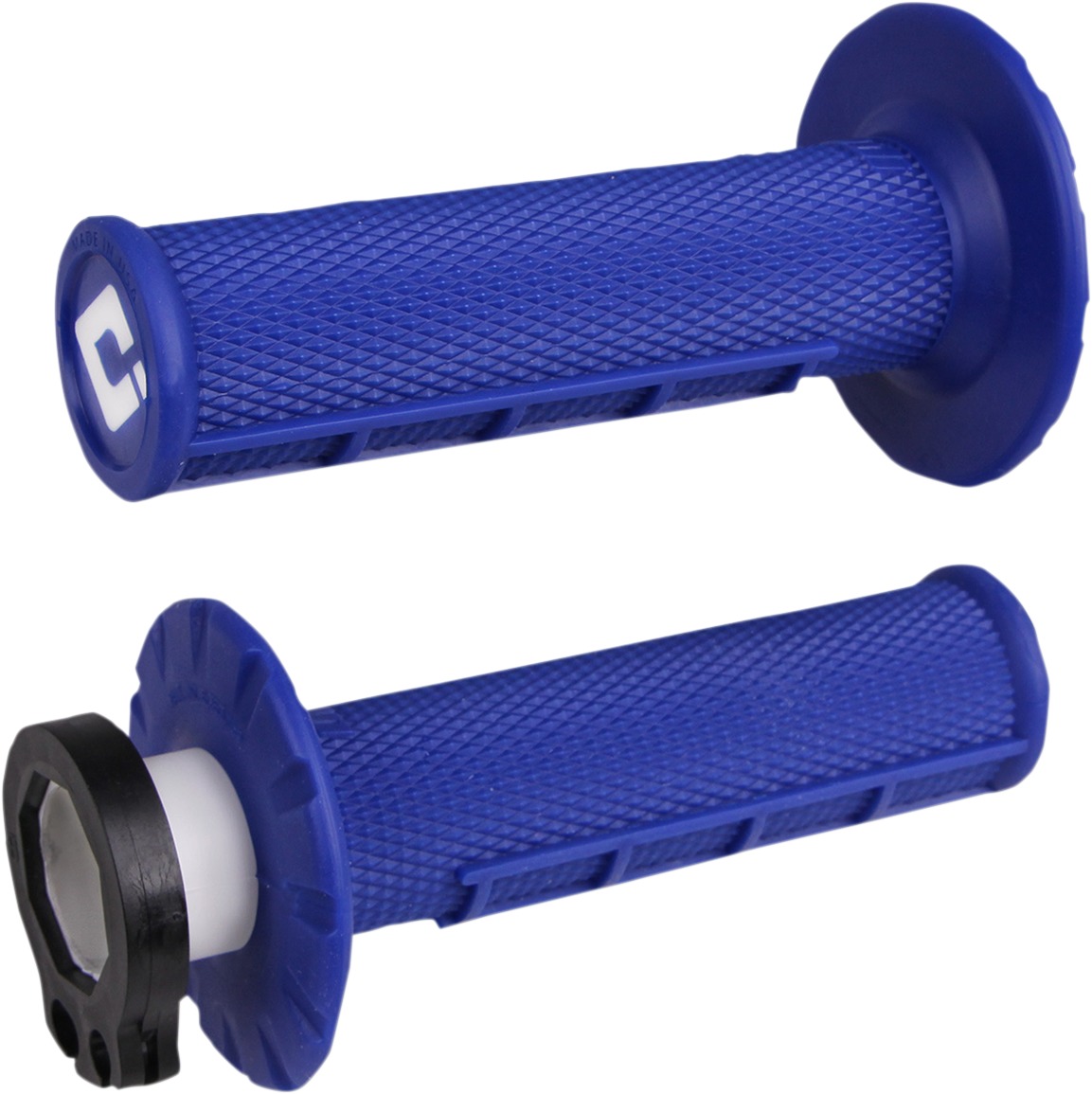 MX V2 Lock On MX Grips System - Half Waffle, Blue - Click Image to Close