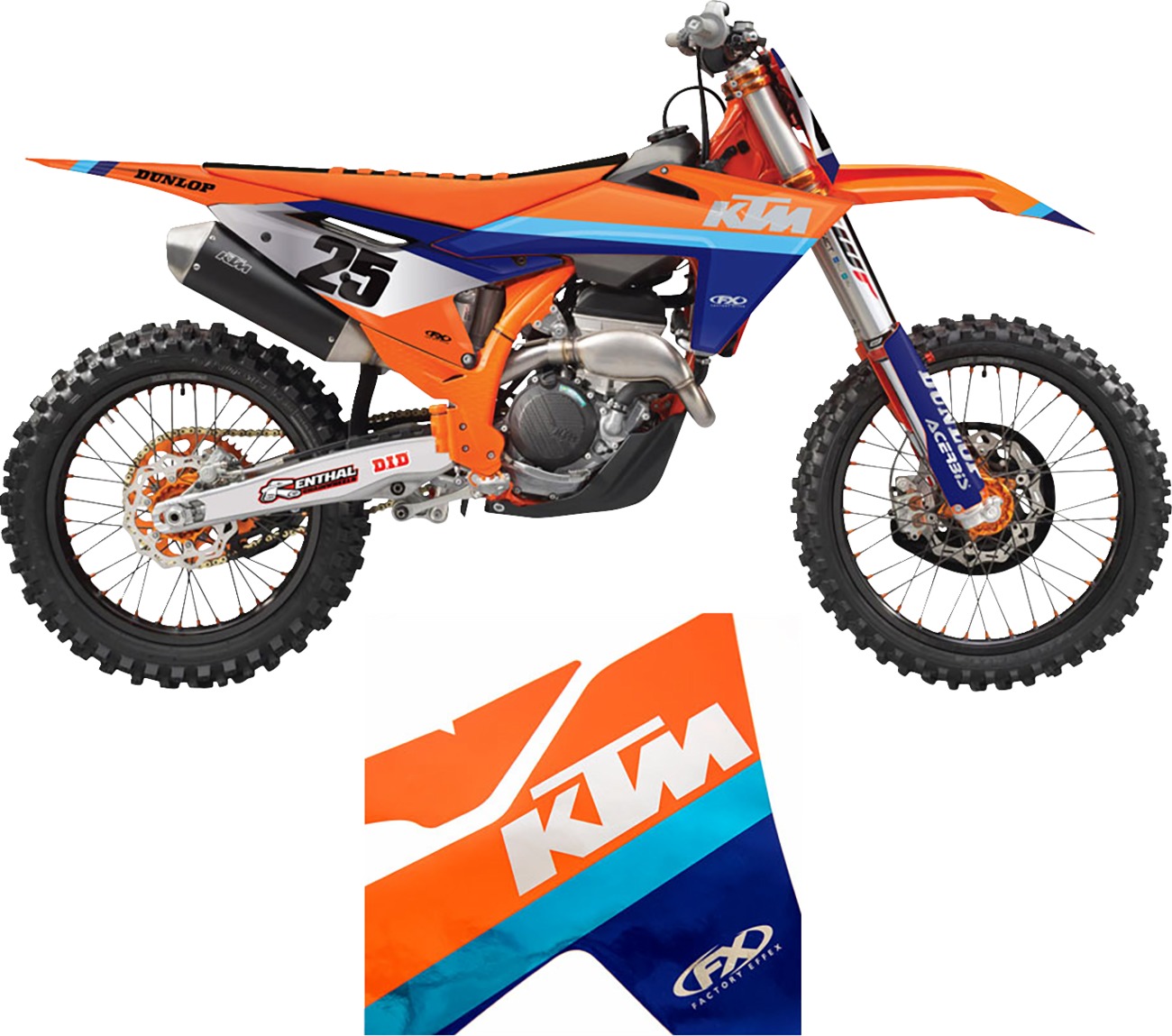 Candy Chrome Series Airbox/Shroud Graphics Kit - For Various 16-19 KTM - Click Image to Close