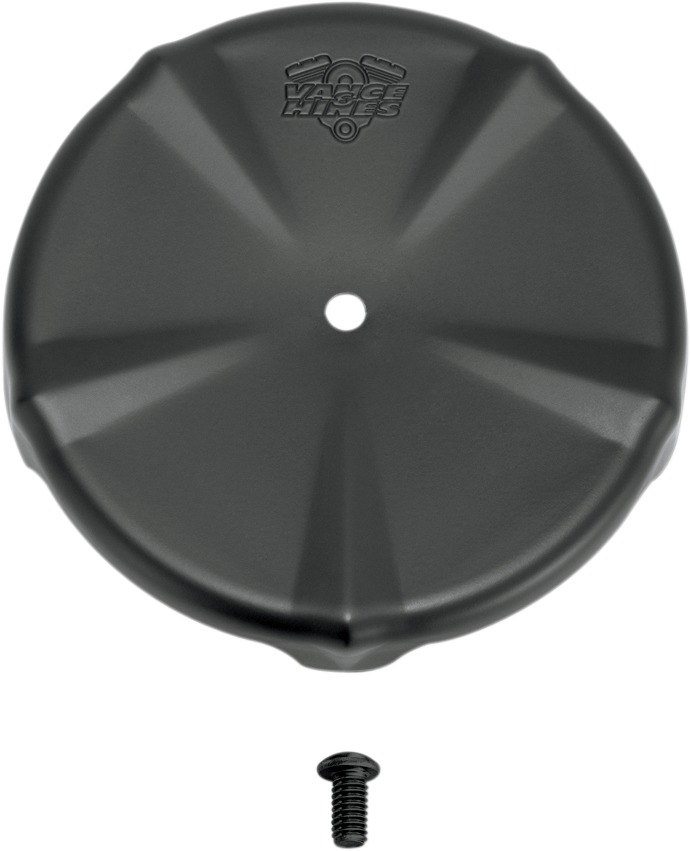 Skullcap Air Cleaner Cover - Black - Solid 5 Spoke - Click Image to Close