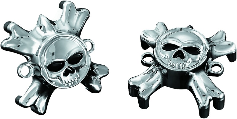 Replacement Zombie Grip Emblems With Throttle Boss Chrome - Click Image to Close