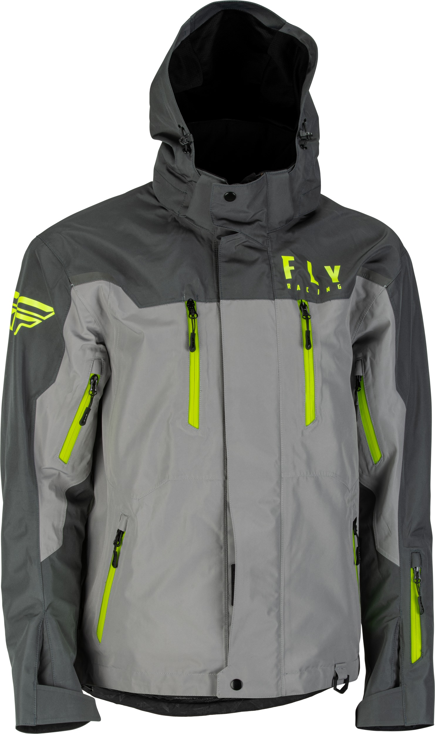 2023 Black, Gray & Hi-Vis Incline Snow Jacket - Large - Click Image to Close