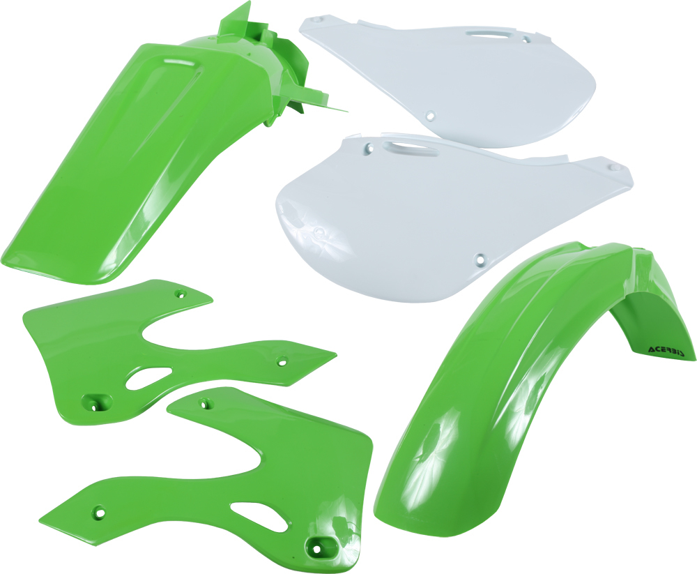 Green Plastic Kit - For 99-02 Kawasaki KX250 KX125 - Click Image to Close