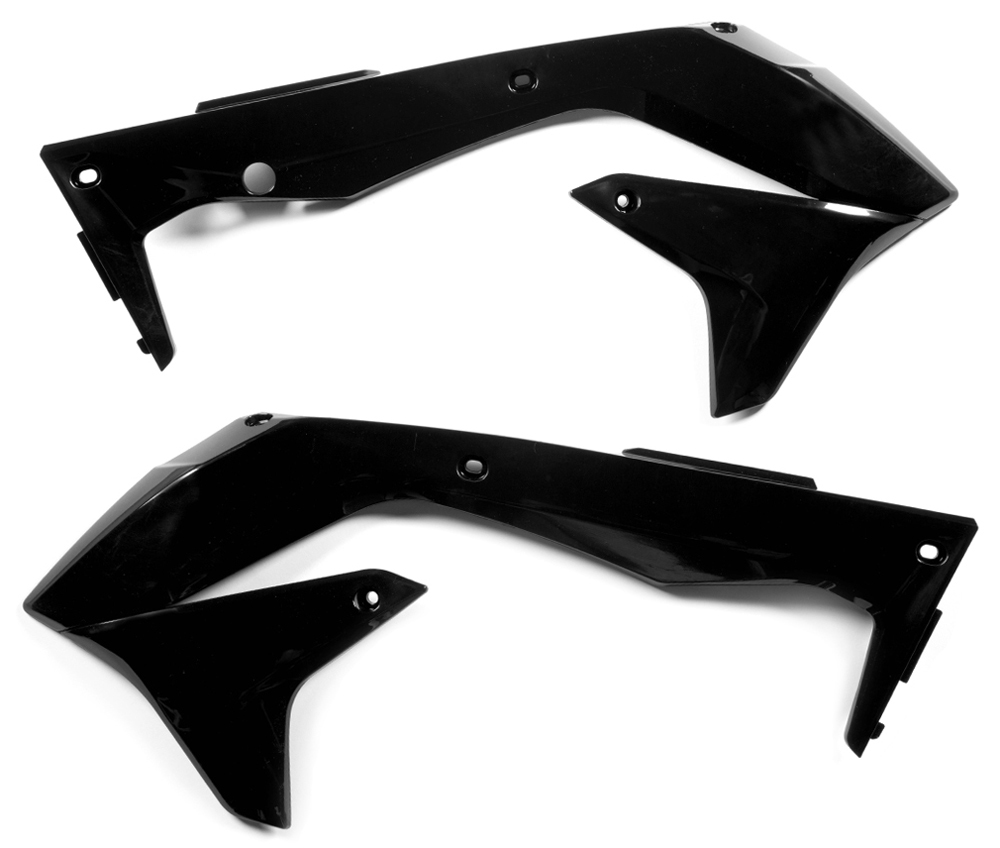 Radiator Shrouds - Black - For 16-18 Kawasaki KX450F - Click Image to Close