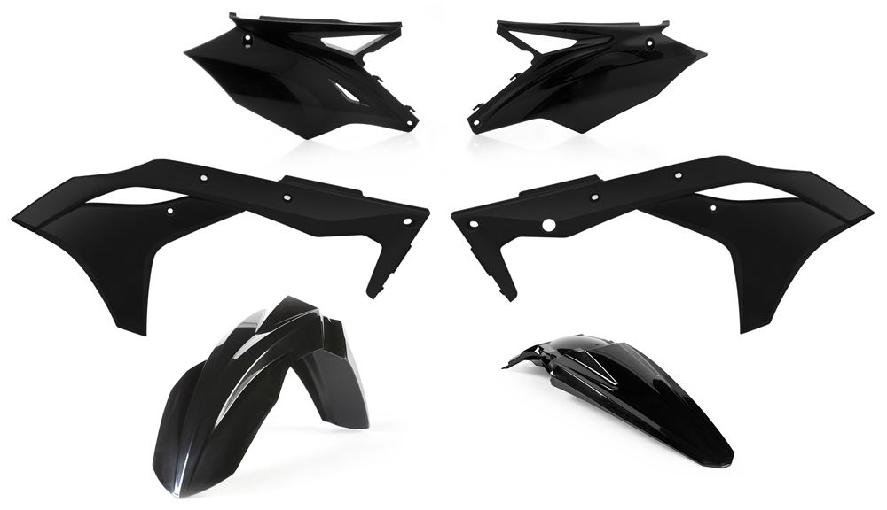 Black Plastic Kit - For 2017 Kawasaki KX250F - Click Image to Close