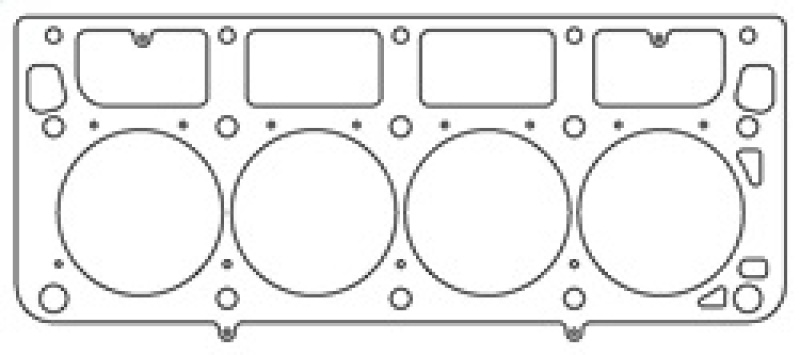 GM LS1 (w/M.I.D. Sleeves) 4.165 inch Bore .040 inch MLS Headgasket - Click Image to Close