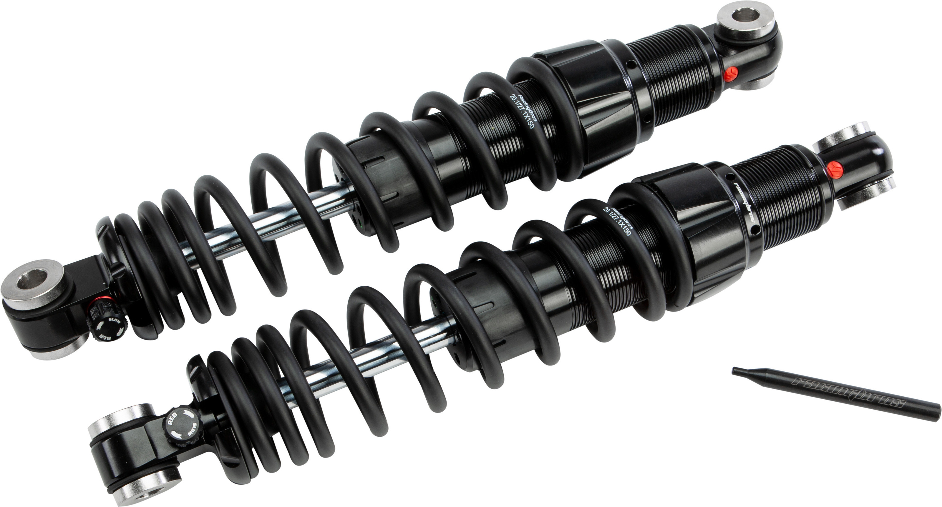 Bazooka Preload/Rebound Adjustable Shocks 13" STD - For 91-17 HD - Click Image to Close