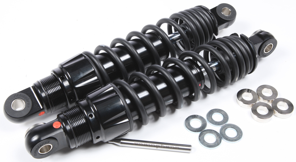 Bazooka Preload Adjustable Shocks 12.5" STD - For 84-18 HD Dyna Sportster - Click Image to Close