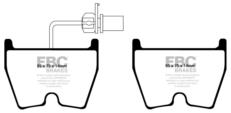 Redstuff Front Brake Pads - For 17-18 Audi Audi RS3 - Click Image to Close