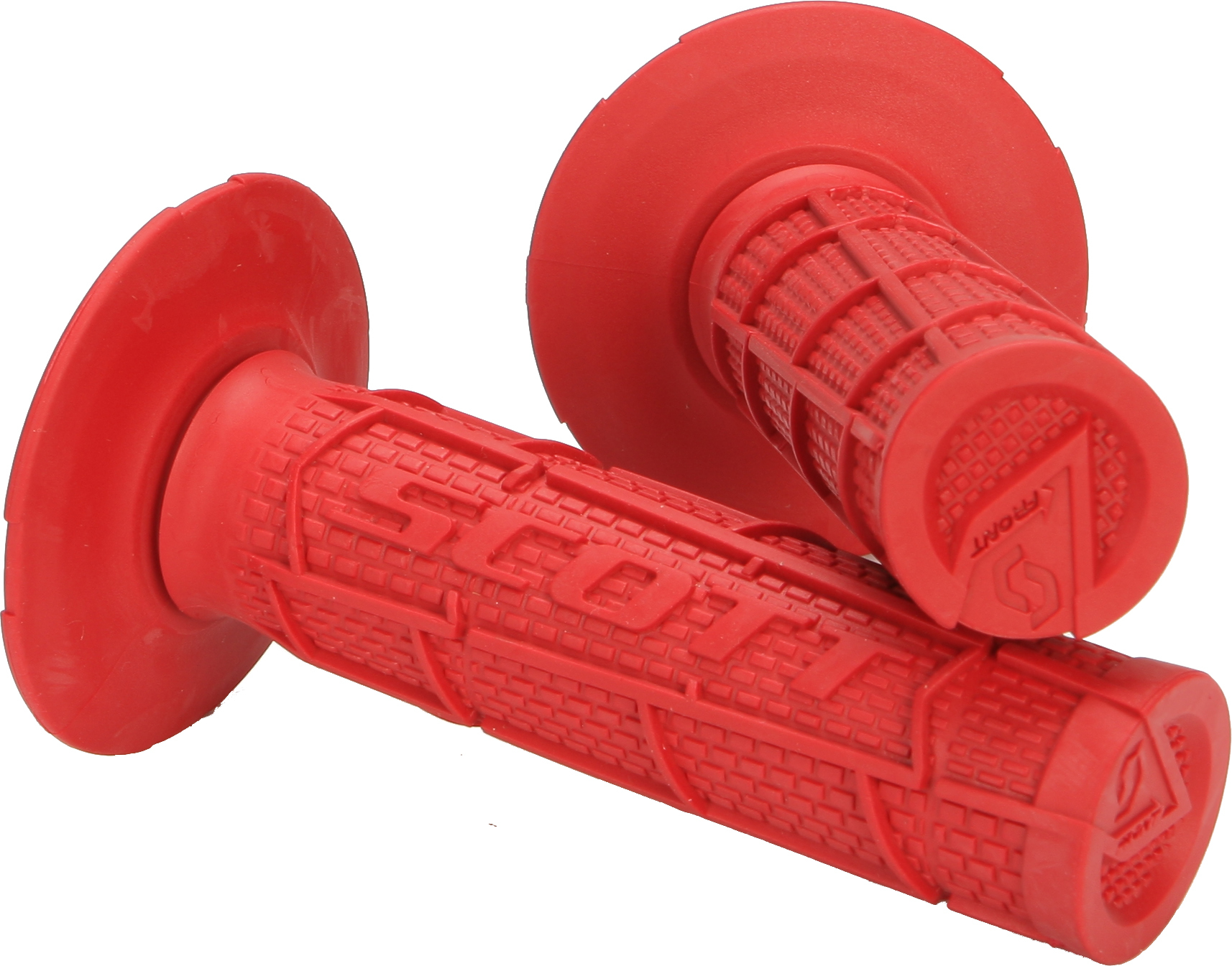 Radial Full Waffle Motorcycle Grips Red 7/8" - Click Image to Close