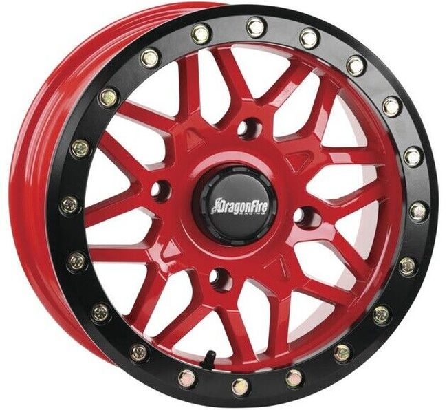 Typhon Wheel 15X10 4/137 5+5 +0 Machined Red - Click Image to Close