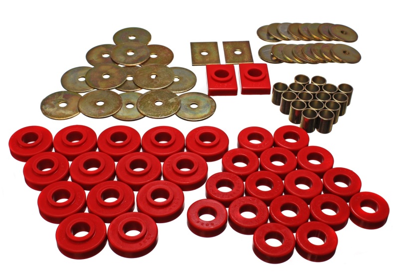 Energy Suspension Gm Body Mount Set - Red - Click Image to Close