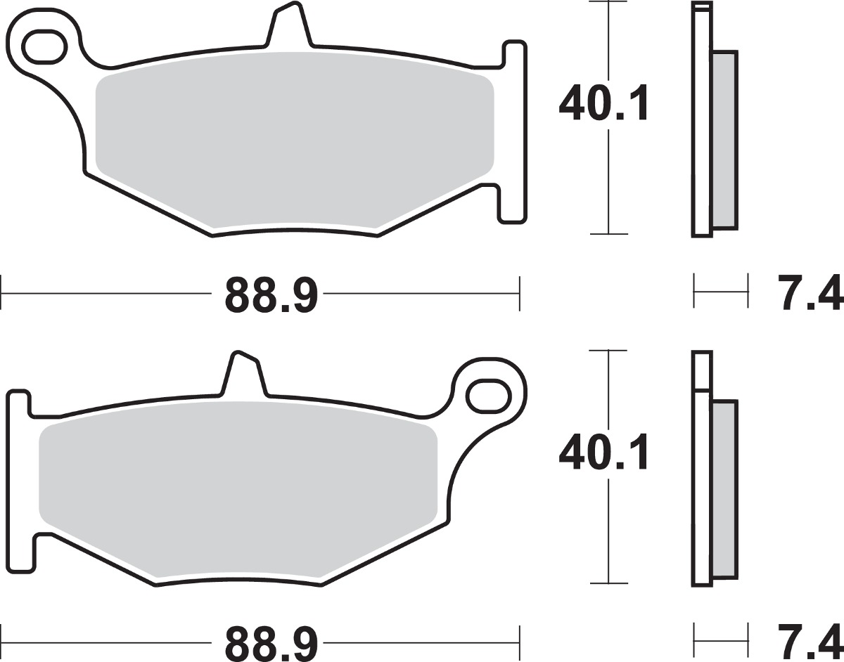 Sintered Brake Pads - 833Ls Sint Brake Pads Sbs - Click Image to Close