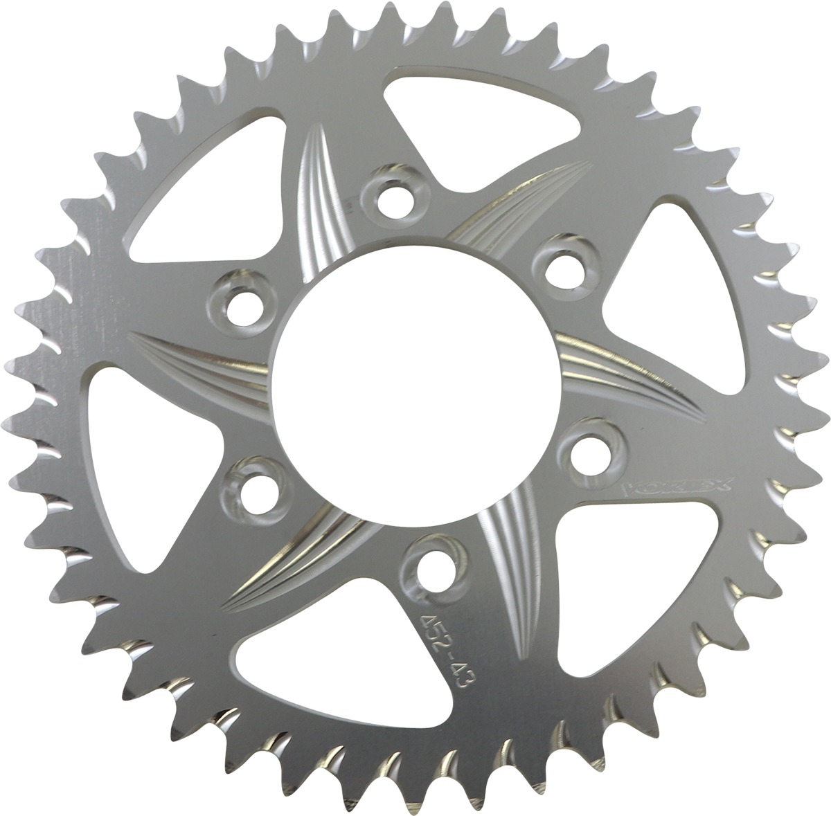 525 and 530 Rear Aluminum Silver Sprockets - Vortex Sprkt - 452-43 Sil 530 - Click Image to Close