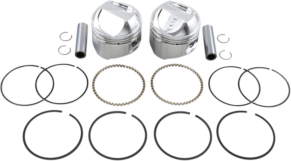 High Performance Forged Pro Lite Piston Kit - Std., 78-84 Shovelhead, Wisco - Click Image to Close