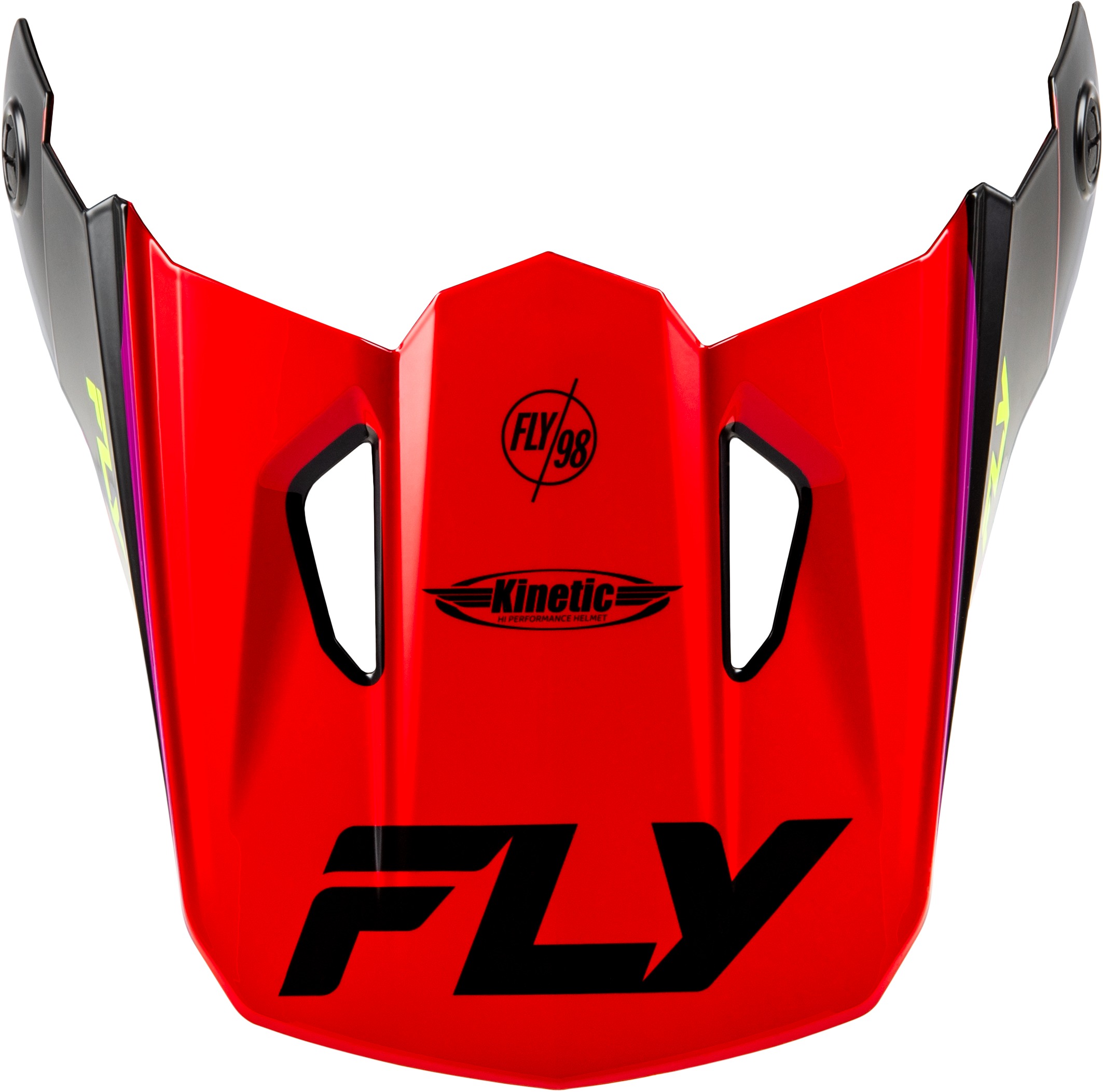 Fly Racing Kinetic Rally Helmet Visor Red/Black/White XL/2X - Replacement visor for Kinetic Rally helmet - Click Image to Close