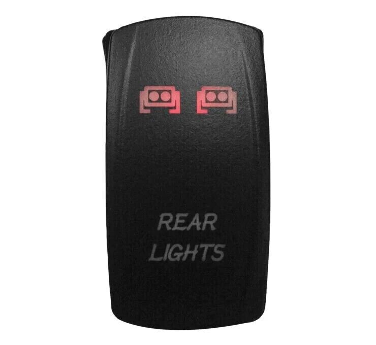 Racing Lighted Switch Rear Light On/Off Red - Click Image to Close