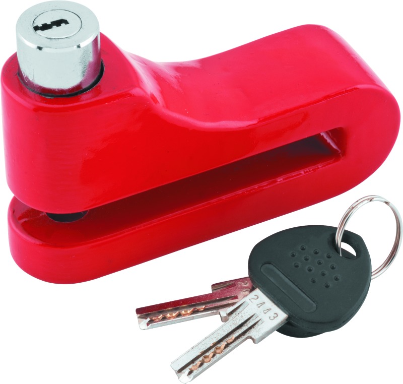 Bully Lock Disc Lock 10mm - Red - Click Image to Close