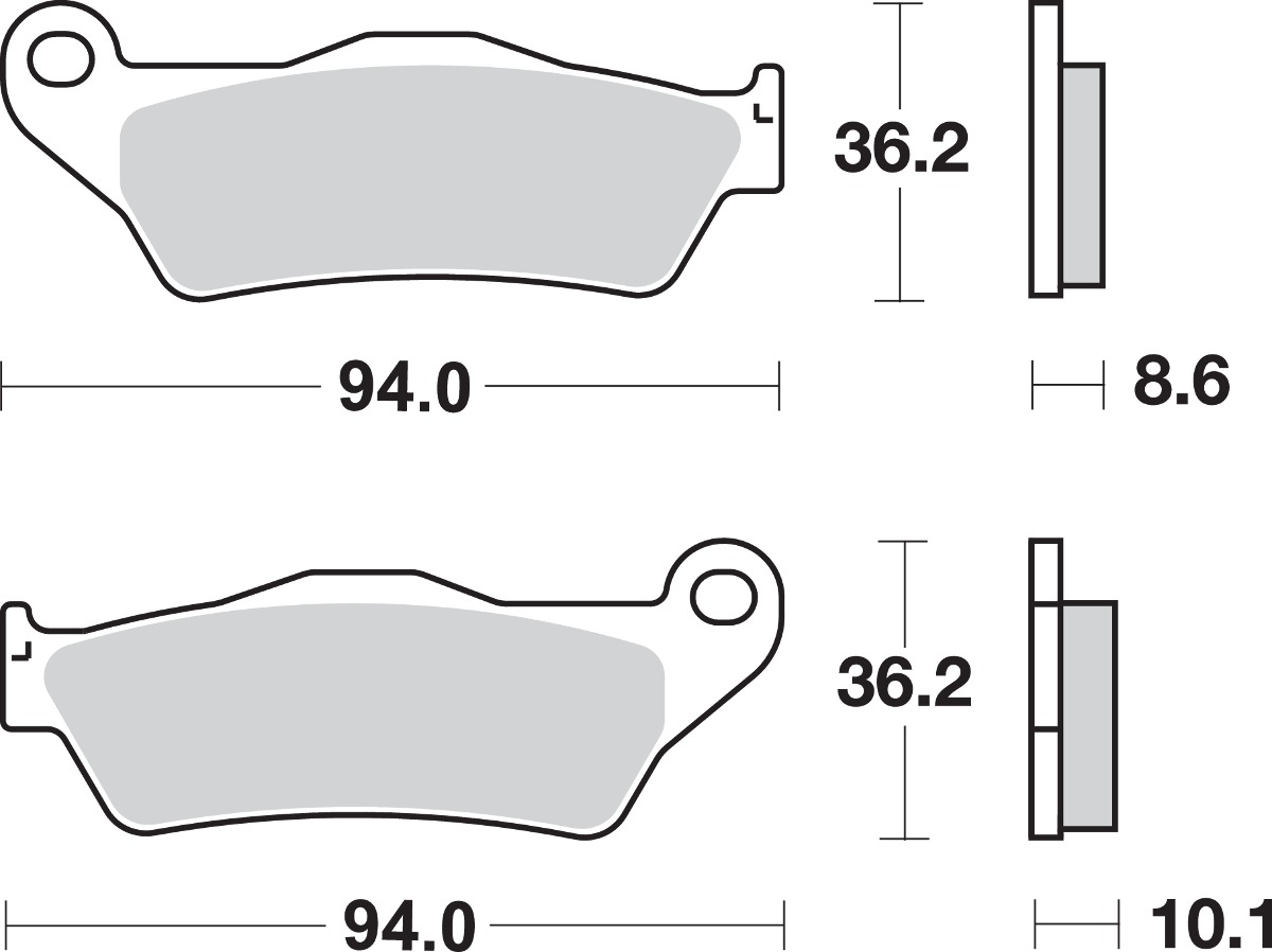 Sintered Brake Pads - 742Ls Sint Brake Pads Sbs - Click Image to Close