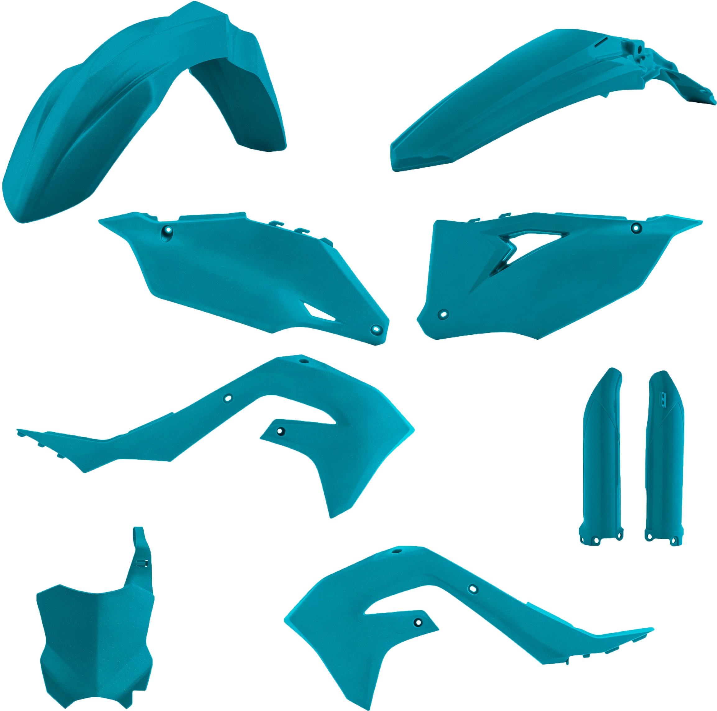 Full Plastic Kit - Teal Metallic - Fits Many 19-23 Kawasaki 250/450/X - Click Image to Close