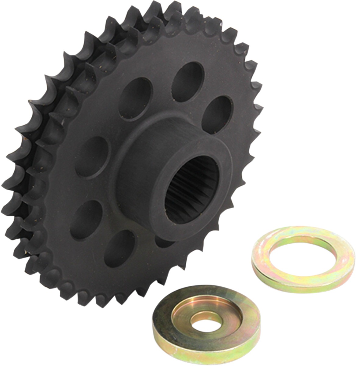 Compensator Delete Sprocket 34T - Black - For 07-17 HD Touring Softail Dyna - Click Image to Close