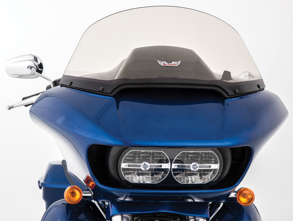 Smoke 13" Windshield - For 15-19 Harley Road Glide Touring - Click Image to Close